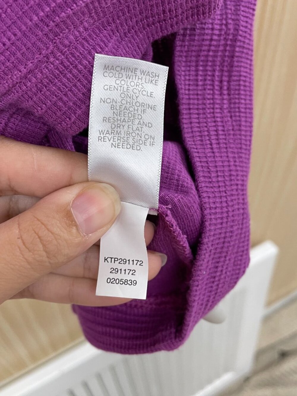 J. Jill Purple Cotton Top size LP - Picture 4 of 5